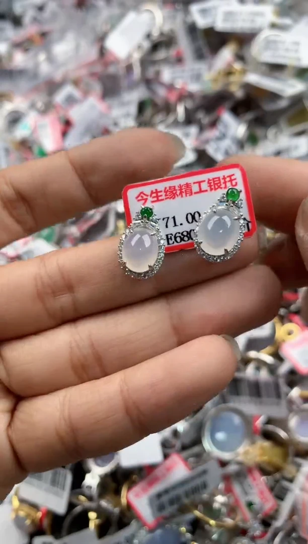 银S925镶嵌戒指翡翠131313---4