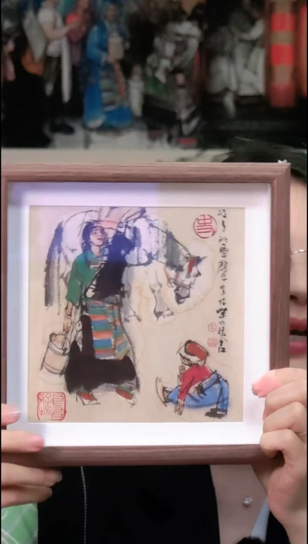 国画史国良《马》生肖摆台