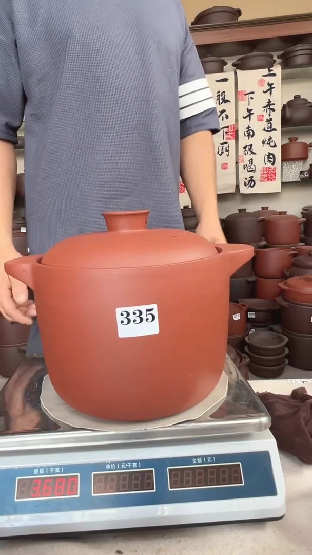 宜兴紫砂6升直筒朱泥 335