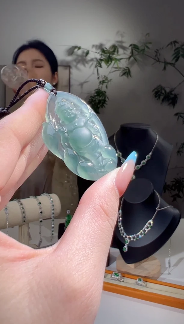 翡翠未镶嵌吊坠(不含链)太子佛