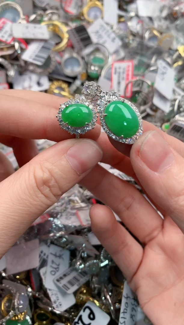 银S925镶嵌戒指翡翠131313    6