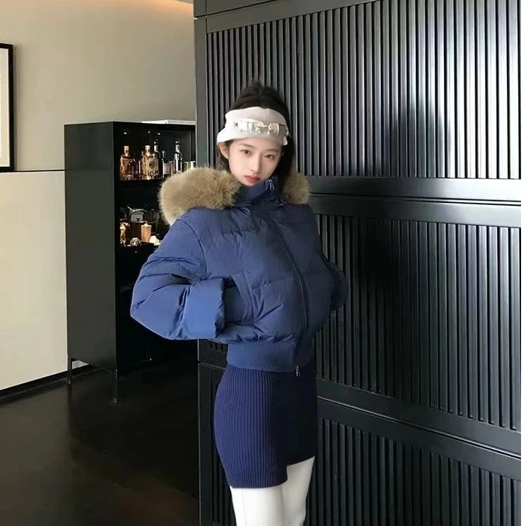 大毛领连帽可拆卸！韩版加厚棉服收腰显瘦加厚保暖短款棉服外套