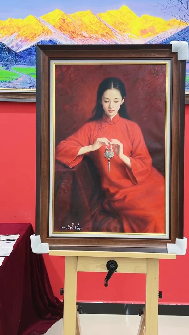 油画梁静-60*90尺寸-油画作品