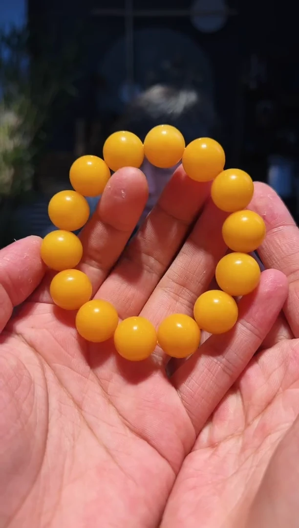 未镶嵌蜜蜡手串15+单圈