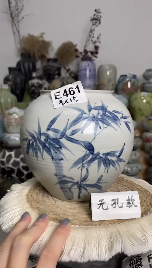 景德镇陶瓷花盆 E461  陶瓷制品 默认有点误差哦~
