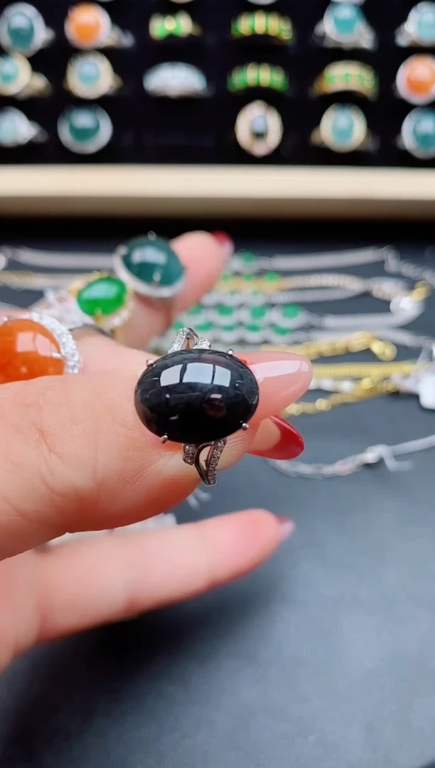 【闪购商品】翡翠戒指银S925镶嵌5080550