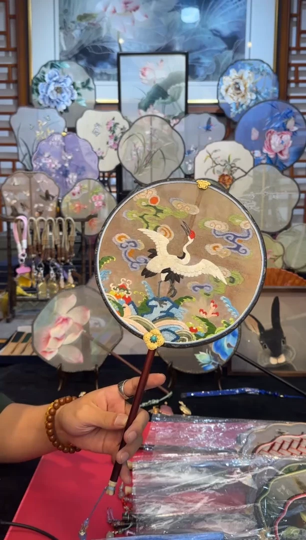 扇子纯手工苏绣团扇