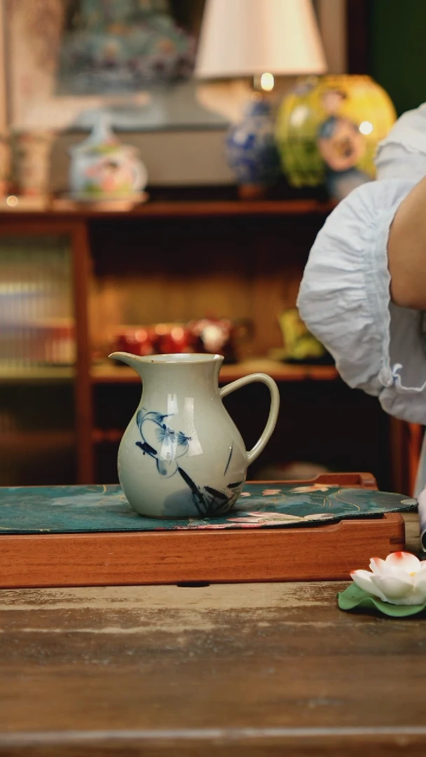 瓷片景德镇纯手工釉下彩精品茶具