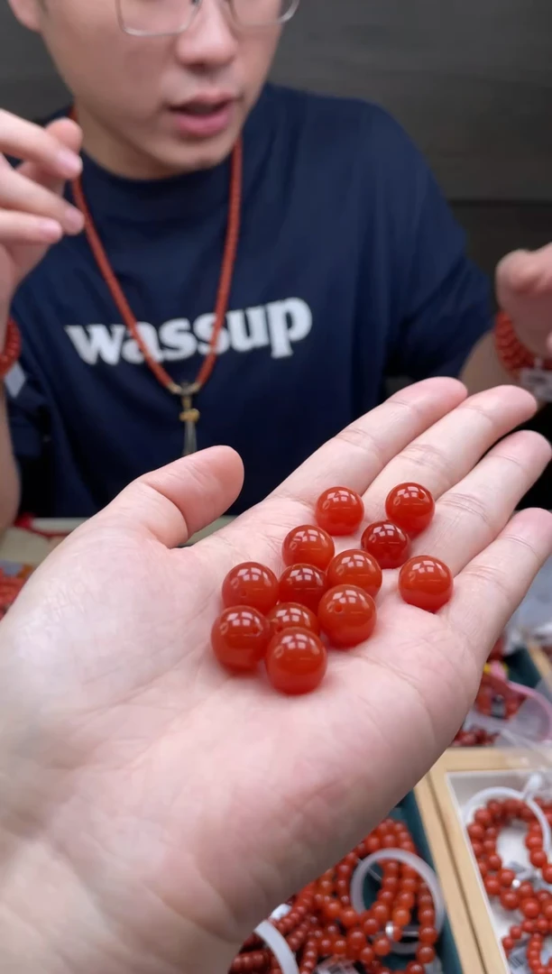 未镶嵌南红玛瑙珠宝半成品11mm保山单株多样性发一