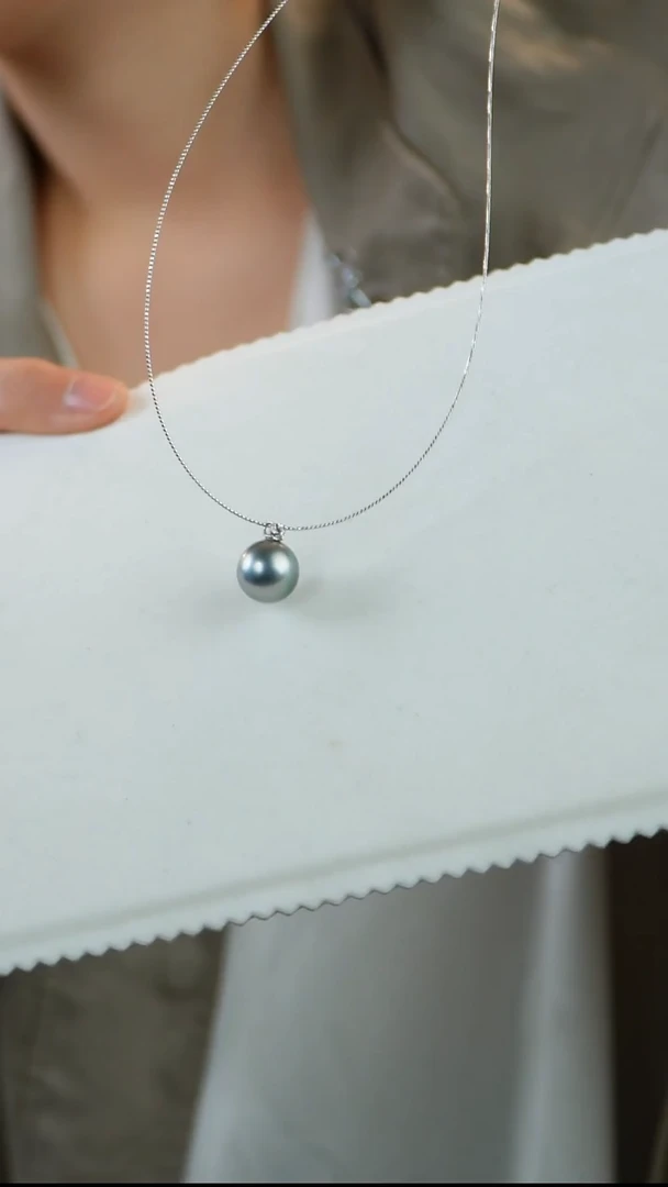 18K金镶嵌吊坠(赠链)海水珍珠1