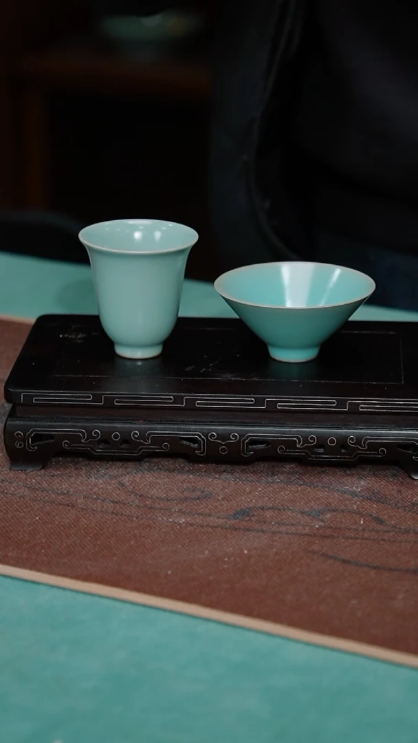 【闪购商品】08+02-2闻香杯+斗笠-晓青汝瓷