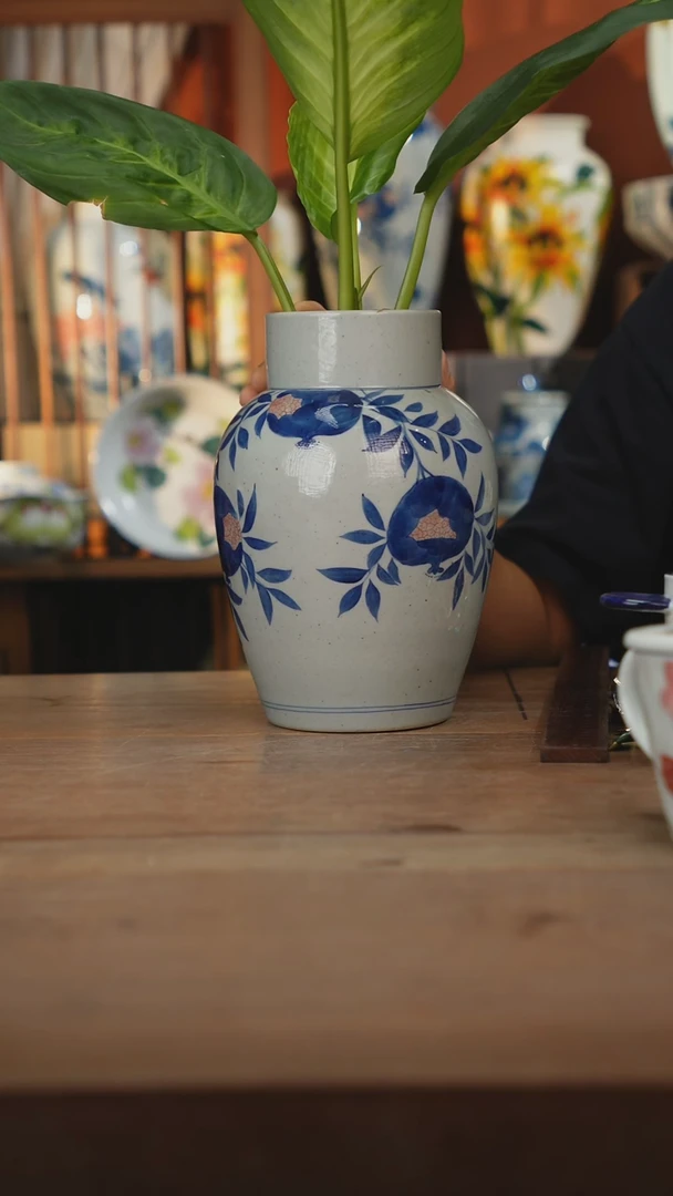 瓷片【简家甄选】景德镇设计师釉下手绘陶瓷餐具