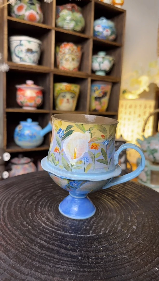 【闪购商品】石一马蹄莲咖啡杯杯