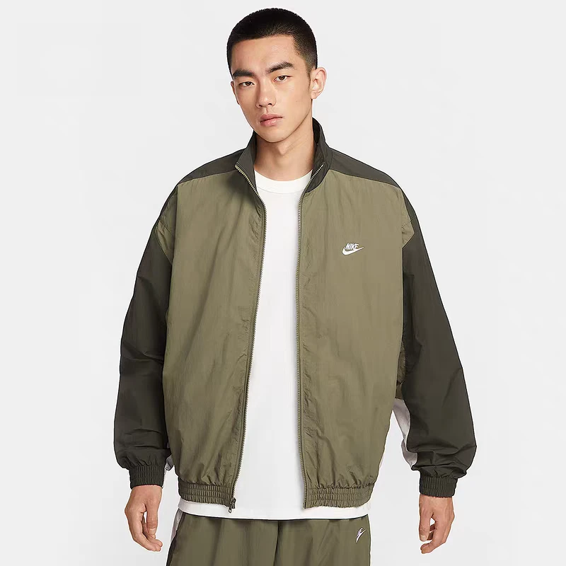 Nike耐克男子秋新款透气刺绣立领运动茄克外套流光风HQ6110222