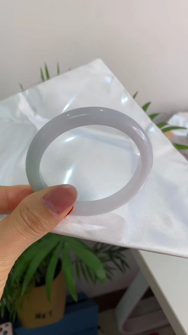 未镶嵌手镯翡翠54白月光带色