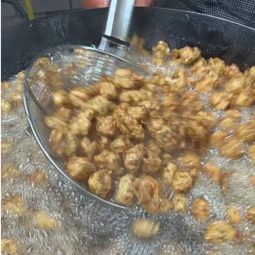 【新春特惠】安徽寿县特现炸手工麻虾绿豆圆子入口焦香烧汤配菜