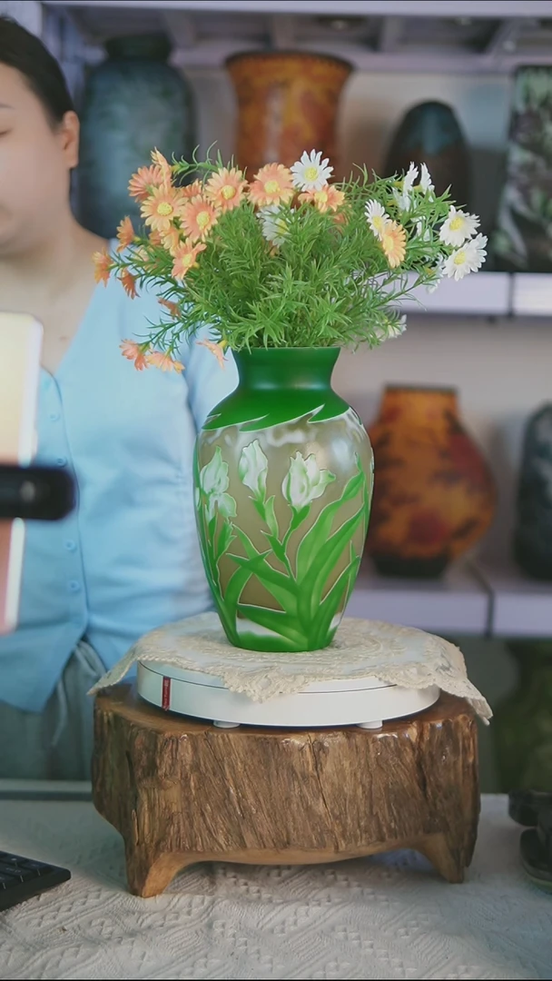 手工艺品琉璃【37】格雷花瓶