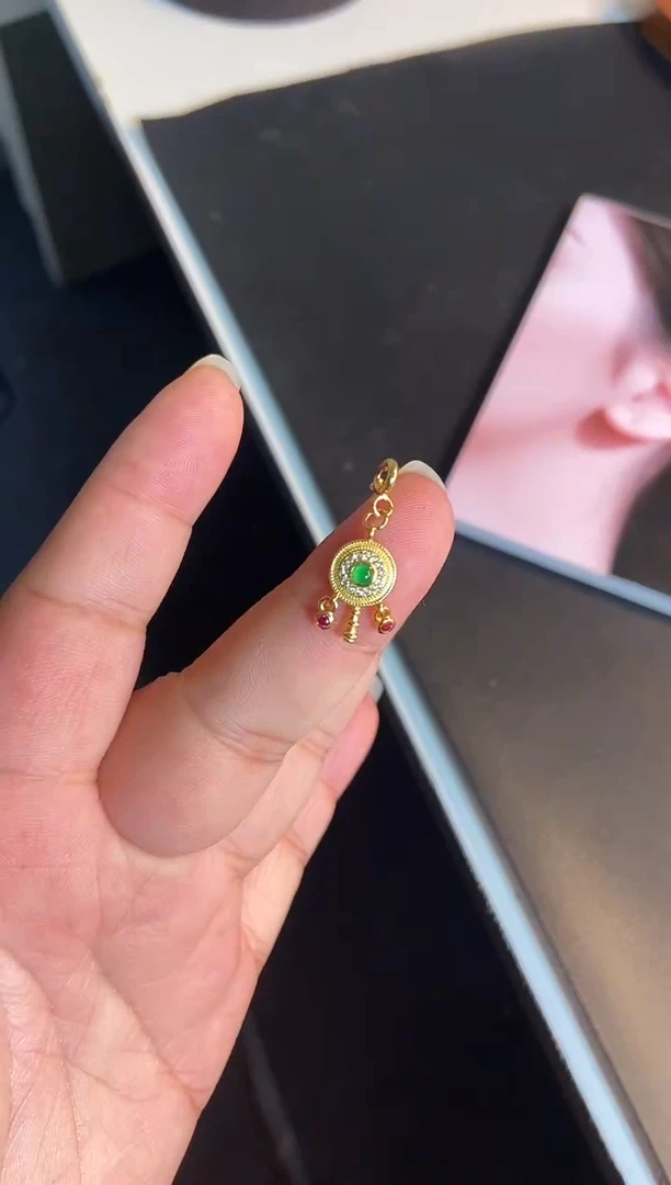 吊坠(不含链)银S925镶嵌翡翠1