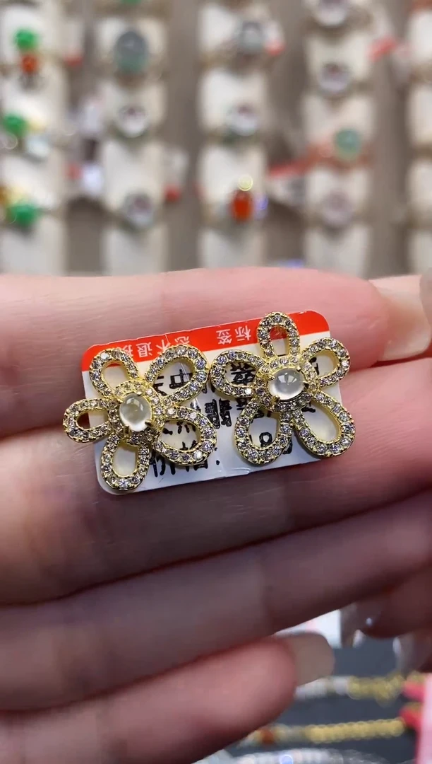 银S925镶嵌戒指翡翠天然A货翡翠88