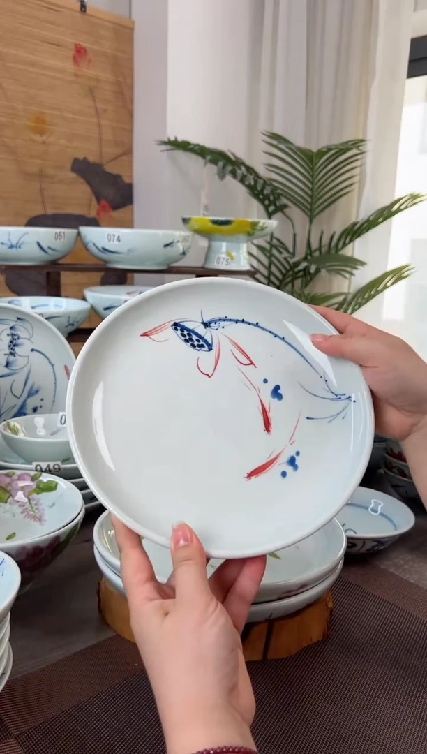 手绘微瑕手绘9寸月光盘（单只装随机图案）