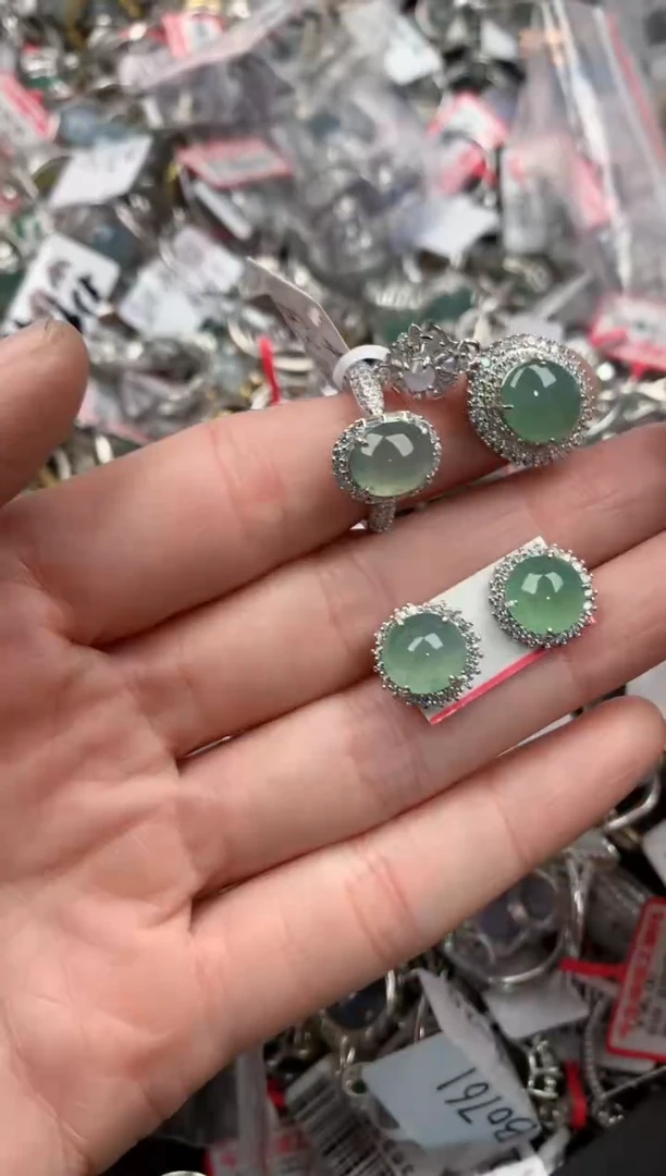 银S925镶嵌戒指翡翠11   2