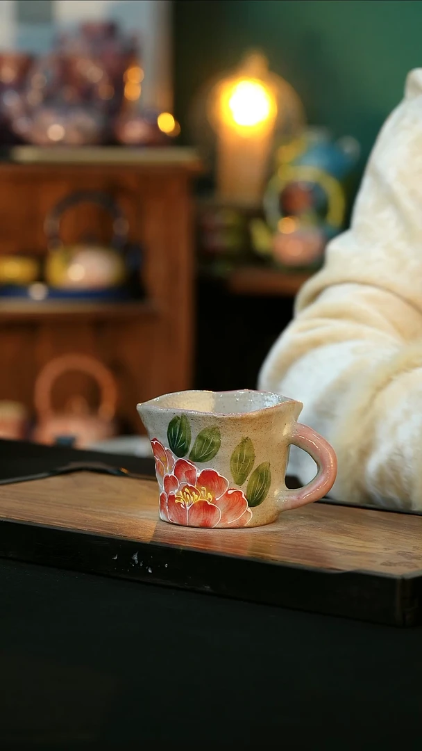 【闪购商品】杯手绘心瓷陶瓷浮力