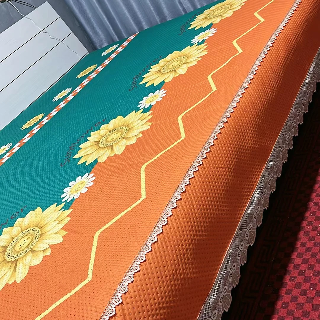 【花边】四季款大炕榻榻米防滑双面三层夹棉机洗炕盖多功能