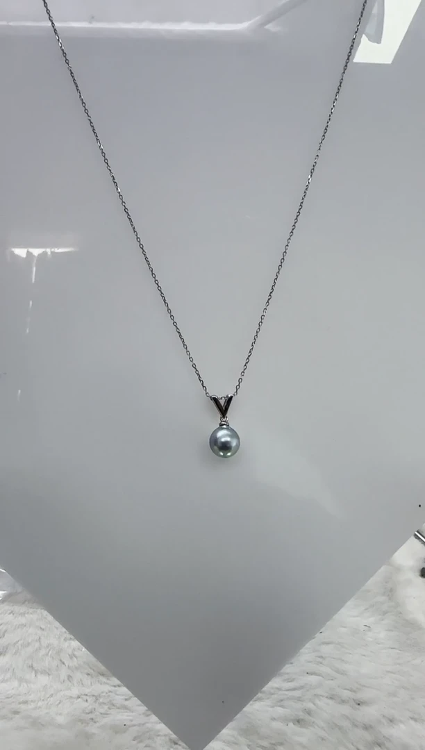 【闪购商品】海水珍珠DA银S925镶嵌c1226 灰珠8