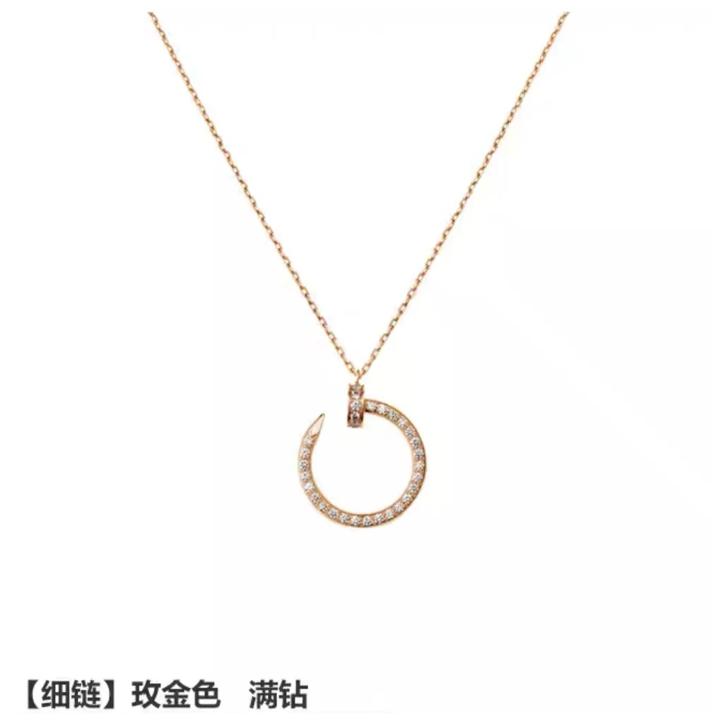 合金项链 细粗钉子项链欧美百搭个性潮流时尚款坠链