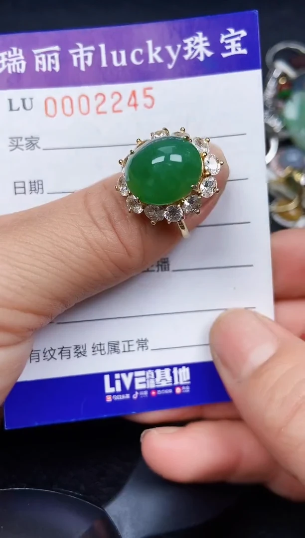 翡翠银S925镶嵌颈饰2245