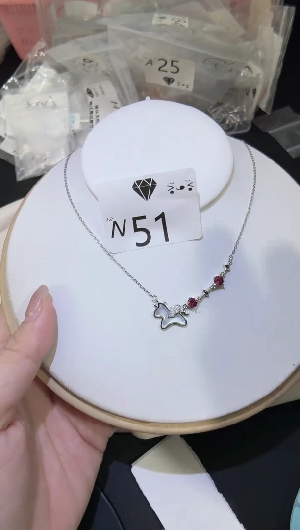 银S925镶嵌首饰石榴石多样性发一N51