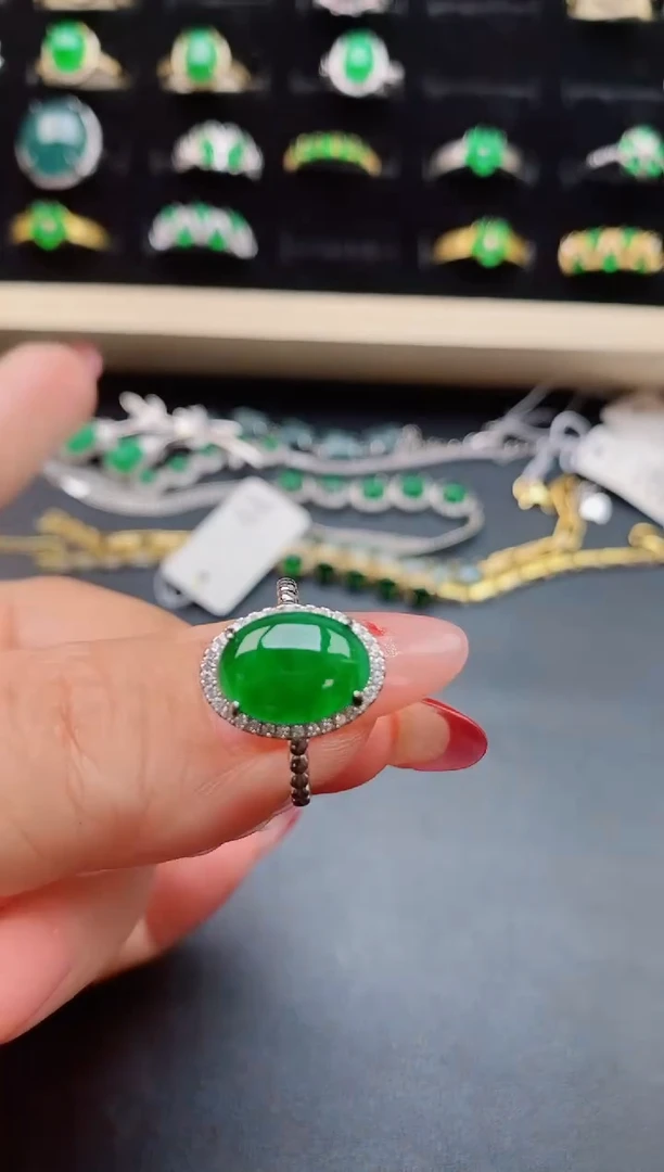 【闪购商品】翡翠戒指银S925镶嵌321321