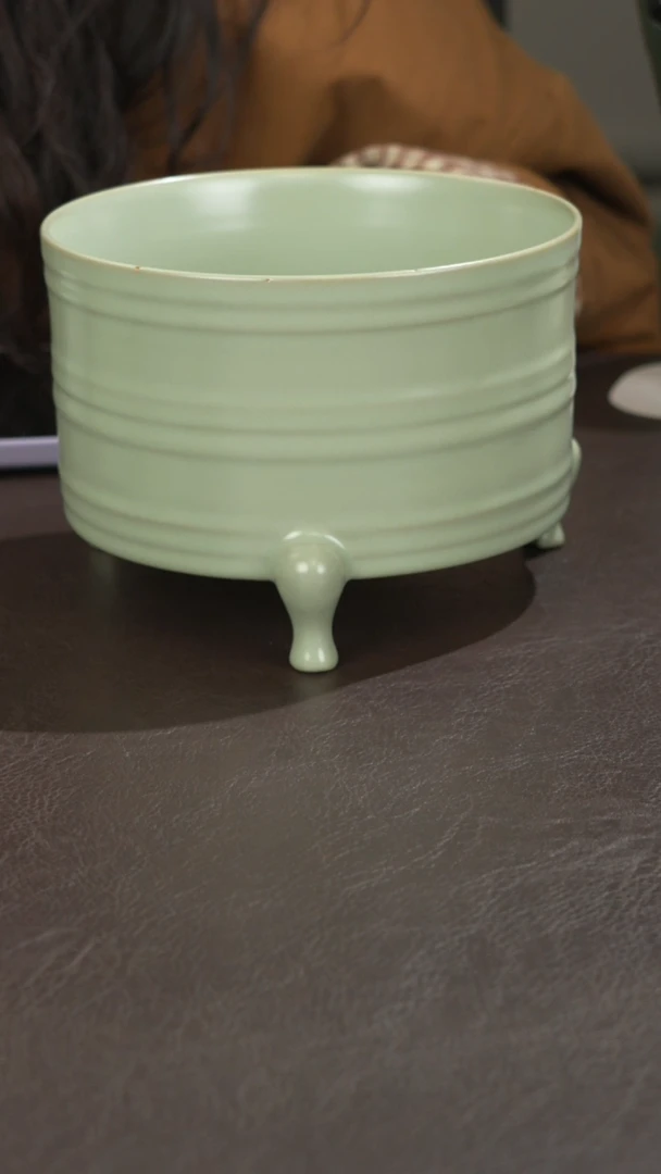 瓷时***金宣宝汝瓷原矿原釉手工作品瑕疵