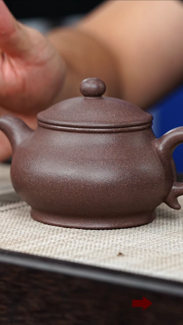 茶壶紫砂JF 粗砂天青潘壶