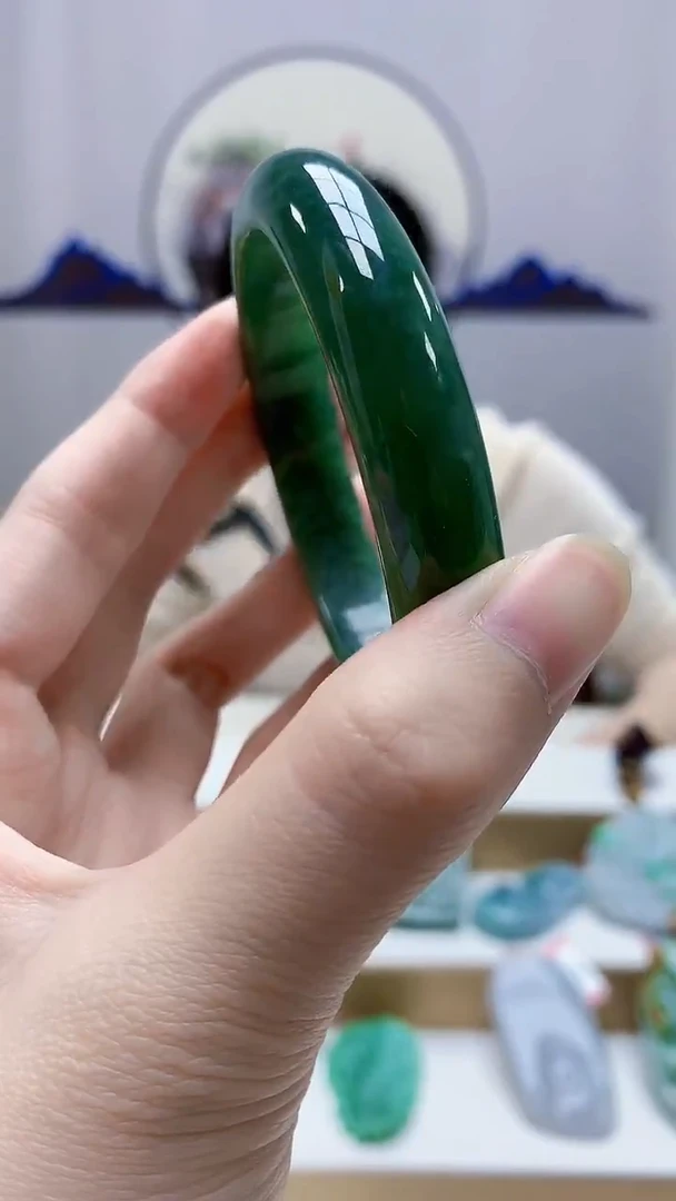 未镶嵌定制翡翠4852zm-毛货手镯123（60圈）