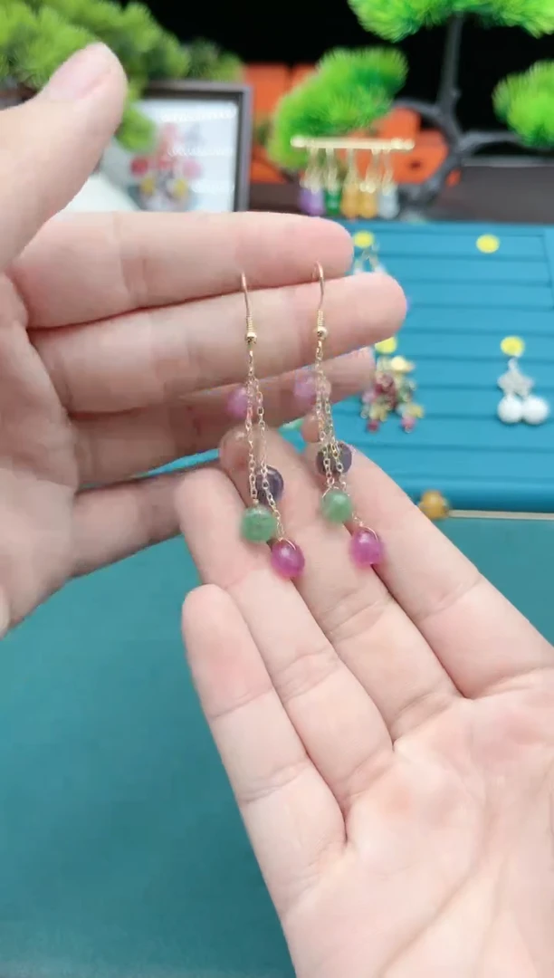 【闪购商品】玛瑙/玉髓耳钉银S925镶嵌910000