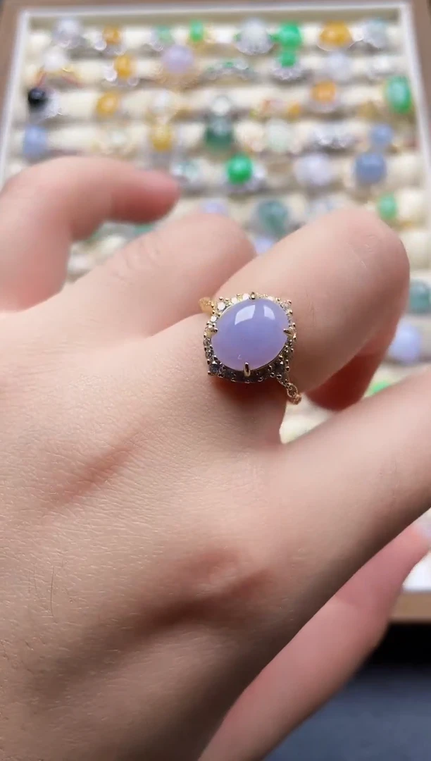 银S925镶嵌戒指翡翠99