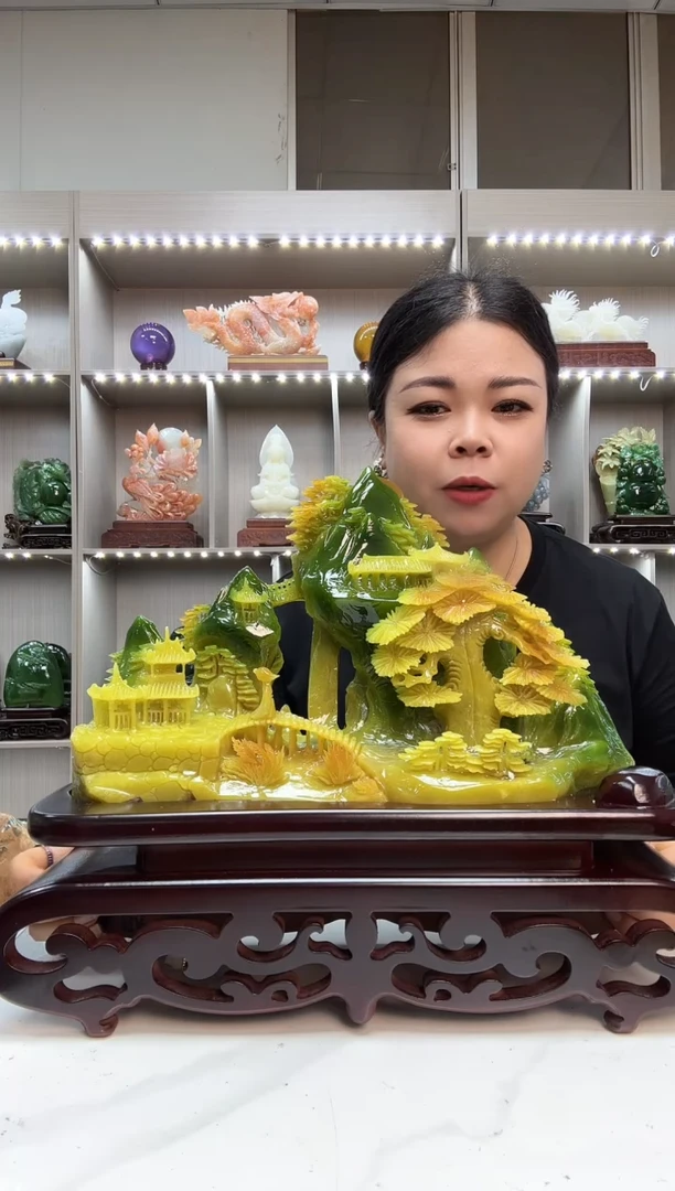 石材天然岫岩玉摆件