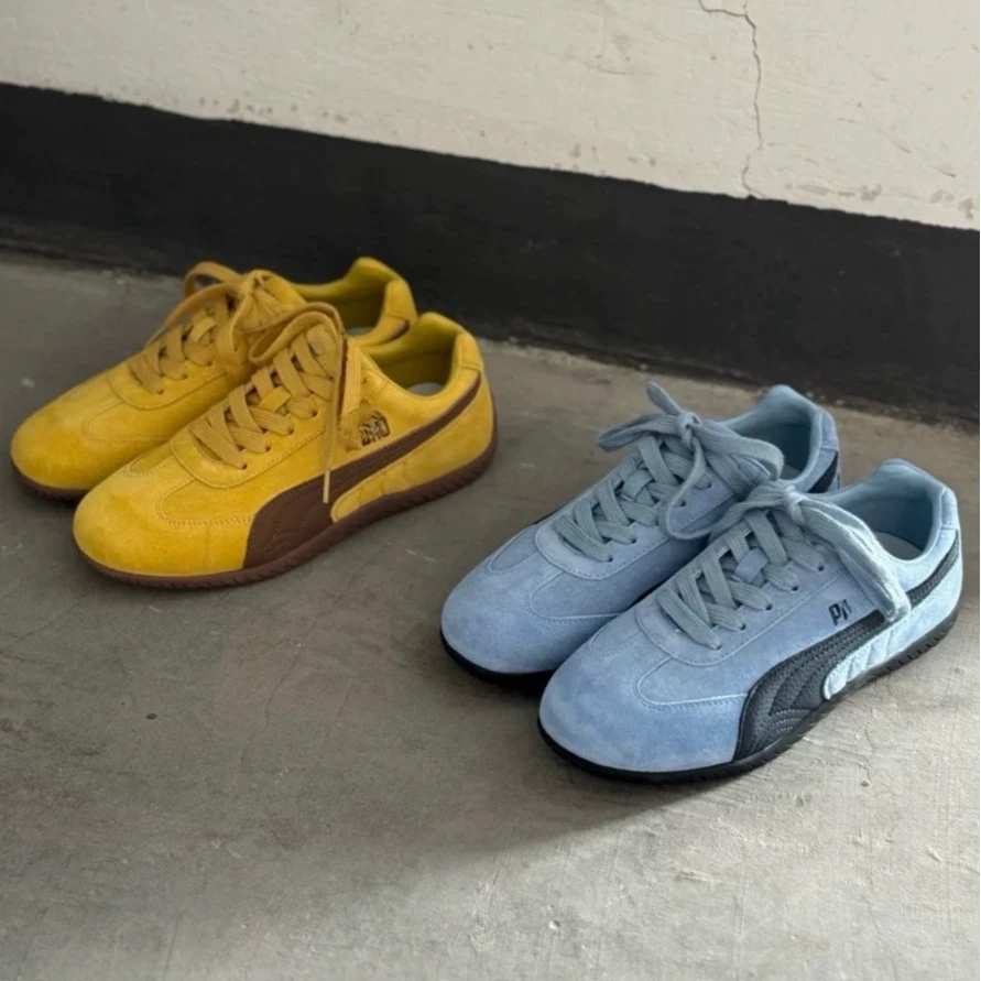 Rose朴彩英同款多巴胺赛车鞋复古平底休闲女鞋潮7021/A12