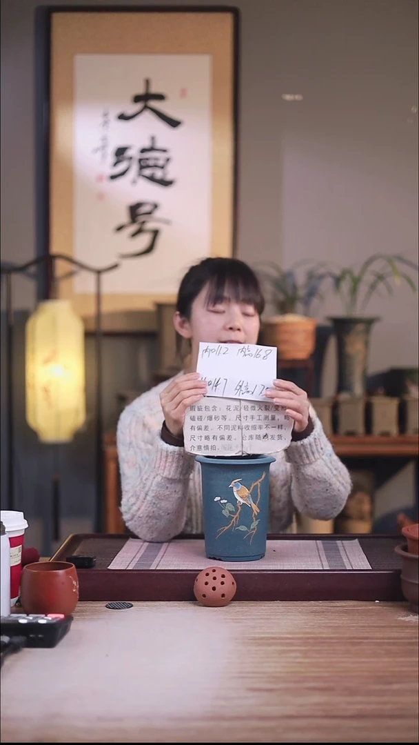 紫砂花盆瑕疵绿泥花鸟笼香款一只无托