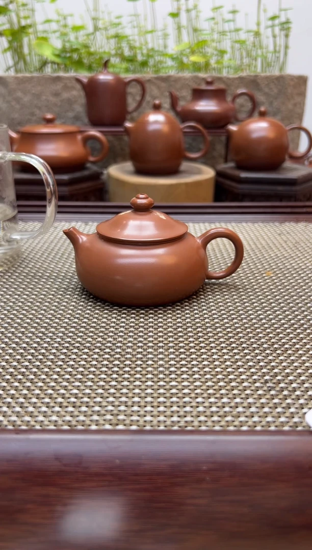 【闪购商品】朱泥茶壶原矿全手工 寒江 110cc