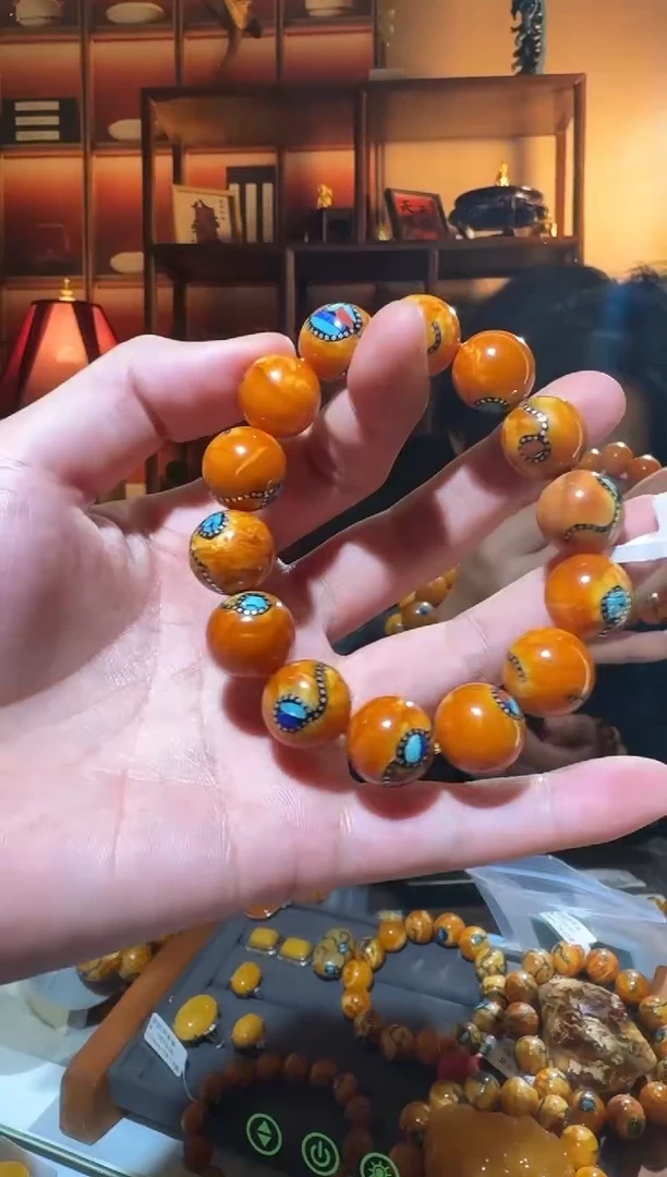 蜜蜡颈饰未镶嵌3412天然蜜蜡珠宝奇石