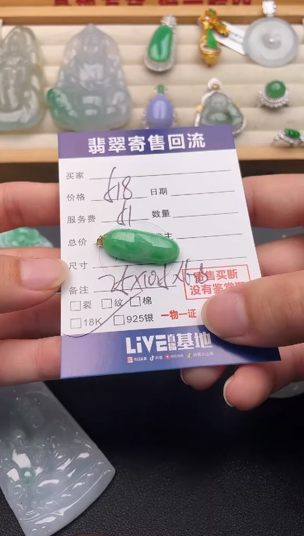 颈饰18K金镶嵌翡翠10146352