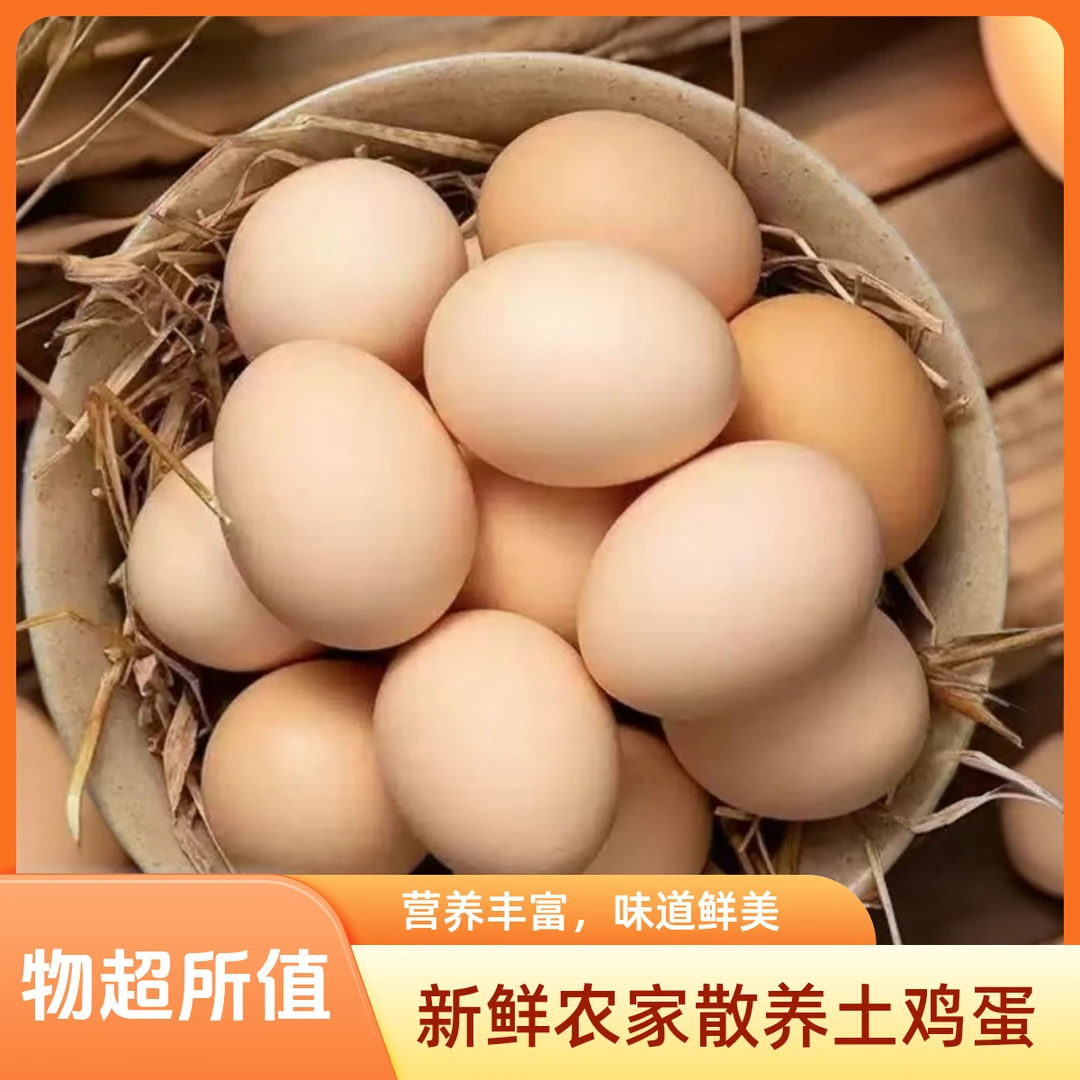 农家散养新鲜山鸡蛋高营养高蛋白现捡先发健康之选40-45g嫌小勿拍