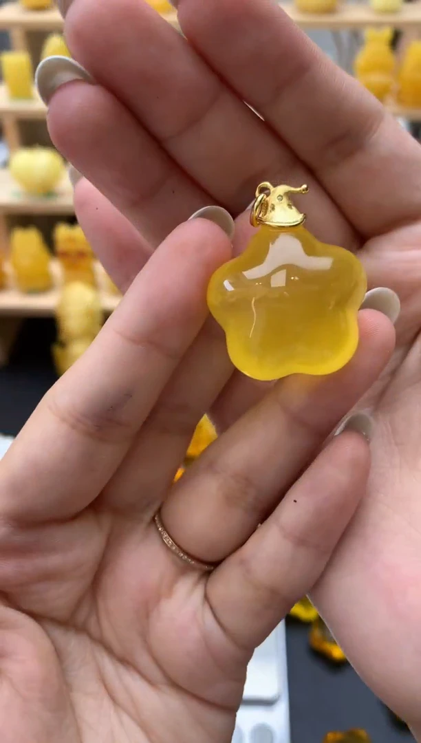 琥珀银S925镶嵌珠宝奇石005琥珀蜜蜡微瑕