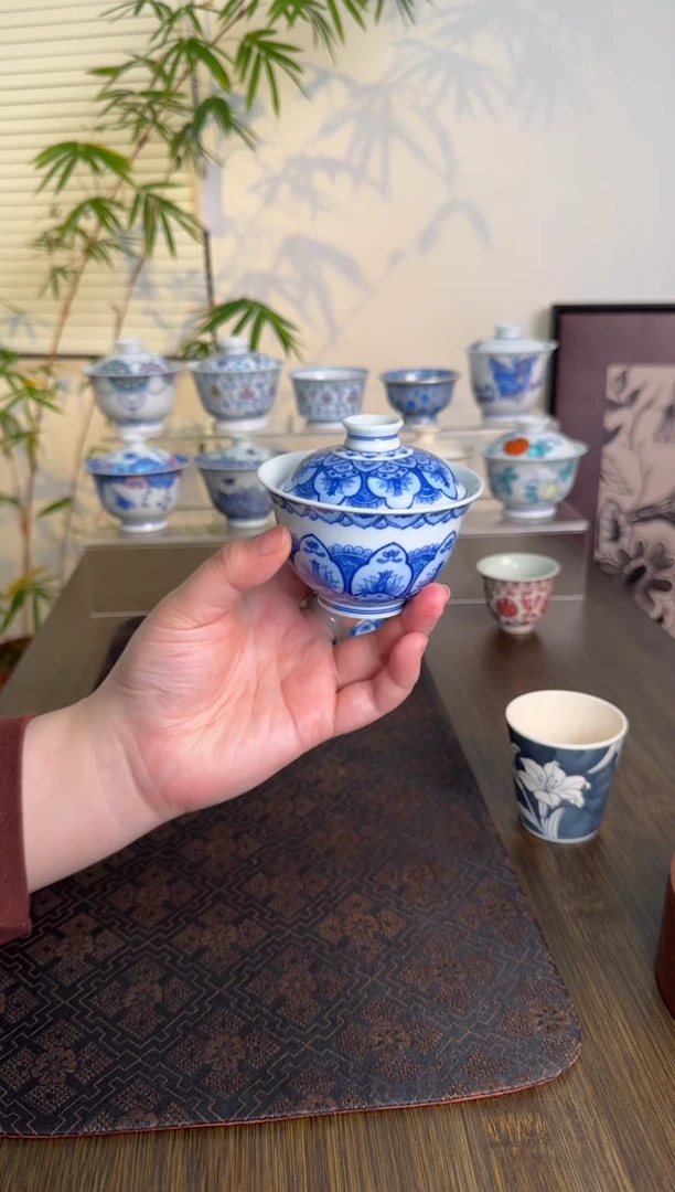 【闪购商品】景德镇手绘盖碗盖碗