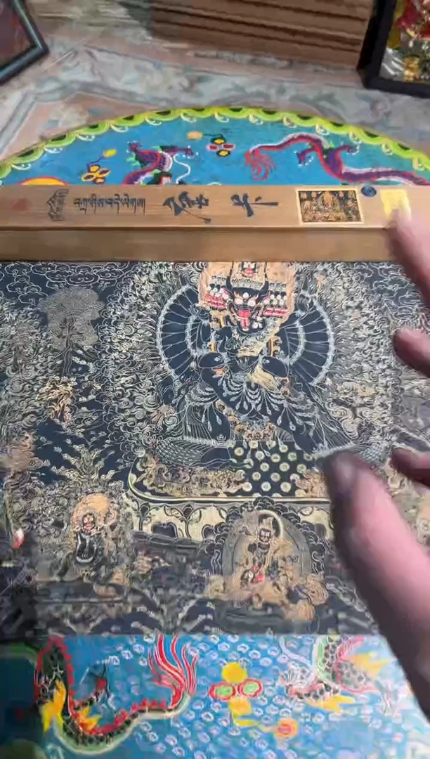 卷轴画子子的唐卡tk160