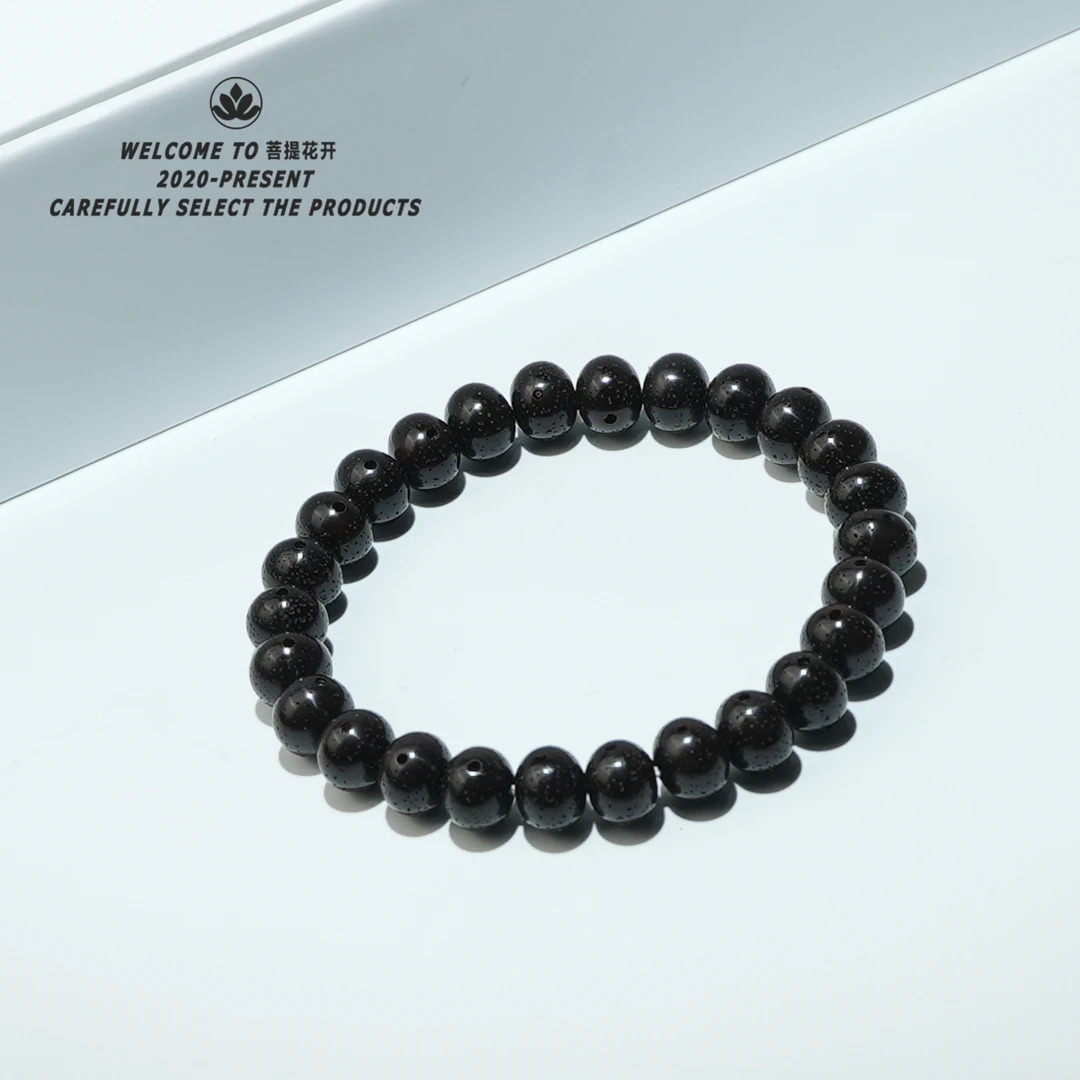 （黑金帝珠）10*8mm正月严选级八年以上天然玉化色星月菩提手串