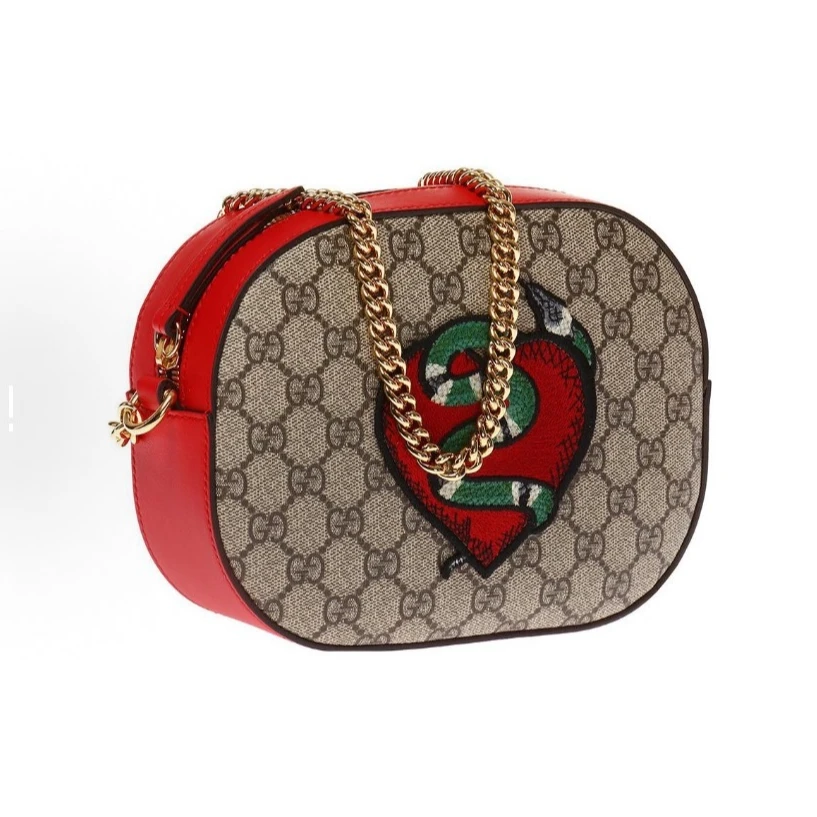 95新 GUCCI/古驰 红色相机包