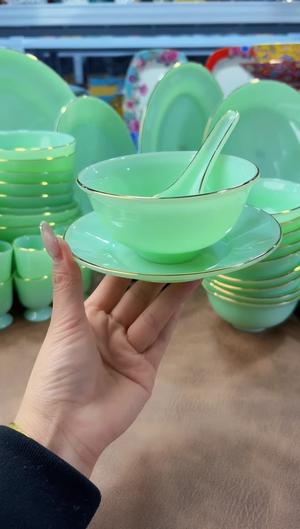 玉瓷三件套6套餐具